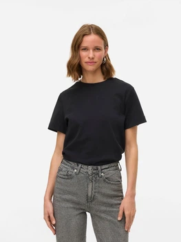 Футболка хлопковая женская Vero Moda 10294544 L Black (5715432432545)