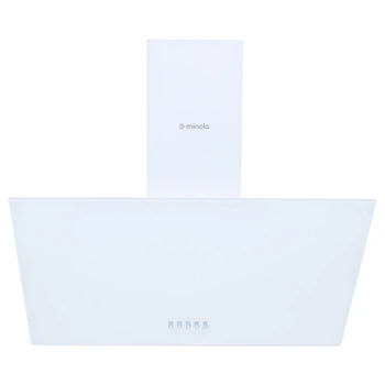 Белая вытяжка для кухни настенная декоративная наклонная Minola HDN 6242 WH 700 LED, шириной 60 см