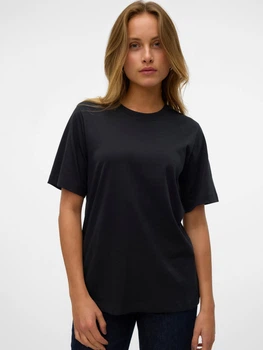 Футболка бавовняна жіноча Vero Moda 10308819 L Black (5715606197591)