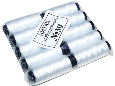 Нитки FROM FACTORY GHN №30 белые 10шт
