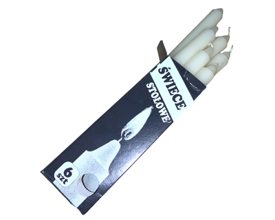 Свечи FROM FACTORY AS6 столовые парафиновые 6шт/16см/Ø≈1.8см