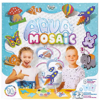 Аквамозаика Aqua Mosaic средний набор Danko Toys, креативный набор для детей 6+, развитие творчества