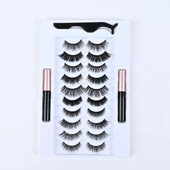 Набор ресниц на магнитной подводке 10 пар Magnetic Eyeliner and Eyelashes