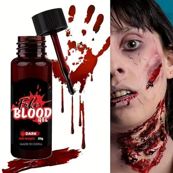 Грим-гель Кровь для Хэллоуина Dark blood Podarkus MK065-D