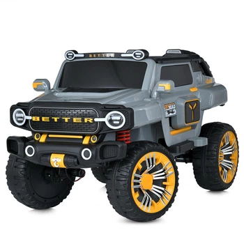 Дитячий електромобіль Джип Bambi Racer M 5821EBLR-11 (24V) 4 мотори, EVA колеса, шкіряне сидіння, сірий