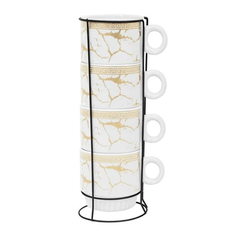 Чашки на подставке "Versace" 5пр/наб 220мл Home R93950