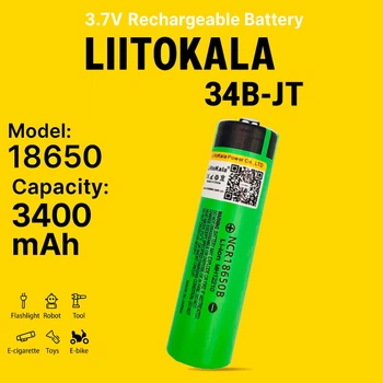 Акумулятор літій-іонний LiitoKala 18650 3400mAh 3.7V — батарея, що перезаряджається (1011076-Green)