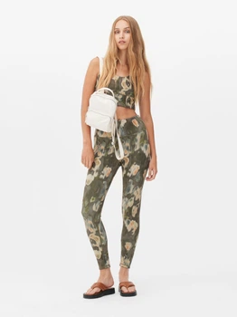 Лосини Primark зелений в візерунки CIYHG691 S