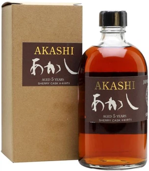 Віскі Akashi Sherry Cask 5 років витримки 0.5 л 50% у подарунковій упаковці (4969265727120)