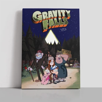 Интерьерная картина Гравити Фолз, главные персонажи, Gravity Falls, 106×75 см (id1504)