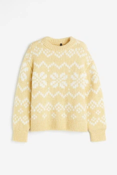 Жіночий джемпер H&M 205876-2 L(175/104) жовтий (2058760005)