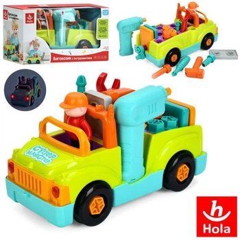 Музыкальная машинка Limo Toy Грузовик с инструментами шуруповерт