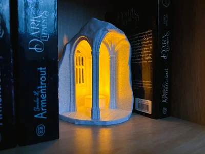 Нічник-діорама книжкова поліця "Руїни Колізею/Храму" (Book Nook). Aivory