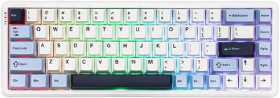 Klawiatura przewodowa Ajazz AK680 MAX Magnetic Rice Switch USB Biały/Niebieski (AK680-M-BWD-A)