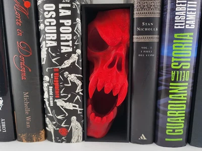 Книжковий Уголок Book Nook Злий Череп Монстра Червоний. Aivory