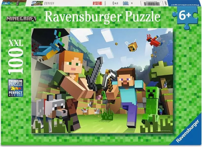 Пазл Ravensburger Minecraft Steve and Alex XXL 100 елементів 12004176 (4005555041764)