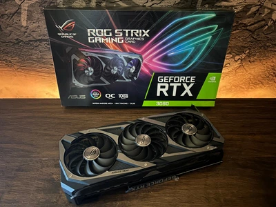 Відеокарта RTX 3080 10GB ASUS ROG STRIX GDDR6X (ROG-STRIX-RTX3080-O10G-GAMING) Б/В