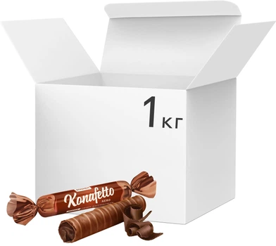 Цукерки глазуровані Roshen Konafetto Nero 1 кг (4823077627439_4823077635656)