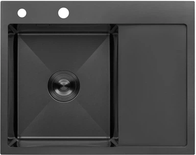 Кухонна мийка KRONER KRP Schwarze 6350LHM PVD
