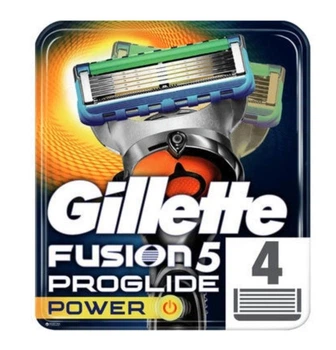 Сменные картриджи для бритья (лезвия кассеты) мужские Gillette Fusion 5 Proglide Power 4 шт