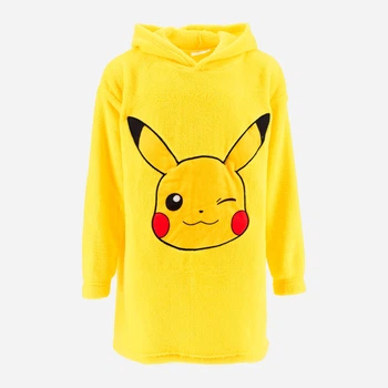 Дитячий махровий худі-плед для хлопчика Disney Pokemon HY20072 134/140 см Жовтий (3609088308595)