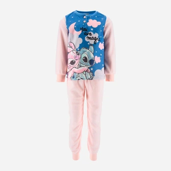 Дитяча тепла махрова піжама для дівчинки Disney Lilo & Stitch HY20111.B 98 см Блідо-рожева (3609088264747)