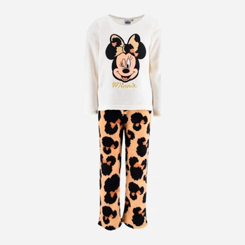 Дитяча тепла махрова піжама для дівчинки Disney Minnie Mouse HY20152 98 см Молочна/Бежевий (3609088236553)