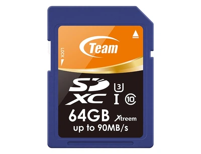 Карта памяти SDXC 64GB UHS-I/U3 Team XTreem R90/W45MB/s (TSDXC64GU301)