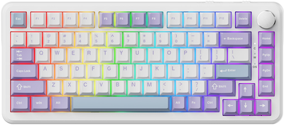 Klawiatura przewodowa Ajazz AK820 Max Magnetic switch USB Biały/Fioletowy (AK820MAX-WM-PWB)