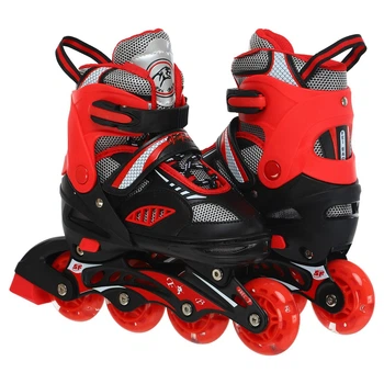 Роликовые коньки раздвижные Fei Bao Roller 189 размер 39-42 Black-Red