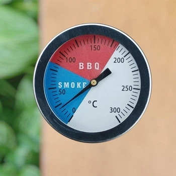 Вбудовуваний термометр для гриля, коптильні та духовки 0-300°C з нержавіючої сталі