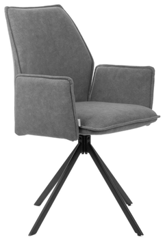 Стілець для кухні та вітальні HOMLA  871707 LUGRO поворотний 54 x 60 x 91 см Сіре (5904183871707)