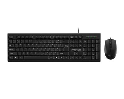 Набір Combo MEETION 2in1 Keyboard / Mouse USB Corded MT-C100 |RU/EN раскладки| Колір black