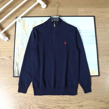 Чоловіча кофта напівзамок Polo Ralph Lauren синього кольору, розмір М