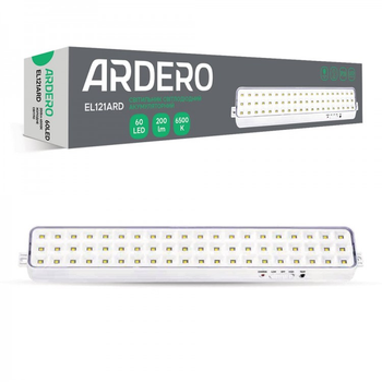 Аккумуляторный светильник Ardero EL121ARD 4W 200Лм 6500K 60LED белый 340*55*30 мм