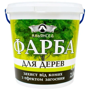 Фарба садова для дерев та кущів Альянсед сніжно-біла 1,4 кг