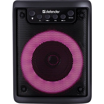 Бездротова портативна колонка Defender Funky 10Вт 1.0 Light/BT5.3/FM/USB/MIC/AUX Black (65053)