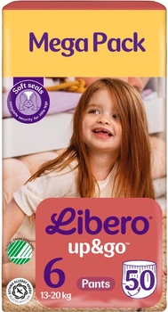 Підгузки-трусики Libero Up&Go 6 13-20 кг 50 шт (7322542422564)