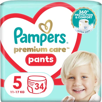 Підгузки-трусики Pampers Premium Care Pants Розмір 5 11-17 кг 34 шт (8001090759870)