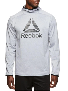 Чоловіча спортивна свічка Reebok з капюшоном, сірого кольору, розмір L