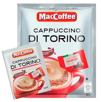 Кофейный напиток Maccoffee Cappuccino di Torino 3в1 с тёмным шоколадом 20*25 г