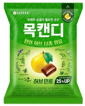 Цукерки Lotte фруктово -трав'яні (айва -12 трав) 217 г