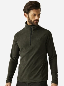 Толстовка на флисе на молнии мужская Regatta Montes RMA212-ZYI 2XL Хаки с принтом (5063516169963)