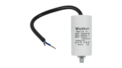 Конденсатор Whicepart CBB60-G пуско-рабочий 10 мкФ 450 В провод и болт