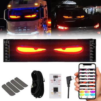 Гибкая LED панель “Глазки” на фуру 16,6×120 см RGB с пультом 12–24V