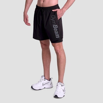 Шорти 2в1 Essence чорні M - GymBeam