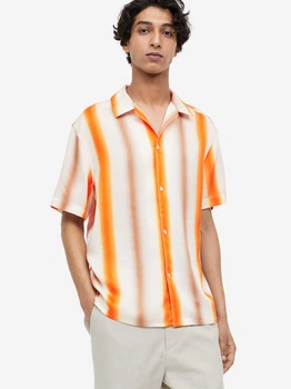 Сорочка літня чоловіча H&M 703672025c20 S Комбінована (KC1000000046846)