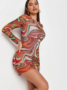 Платье короткое женское Missguided 10266589005b63 34 Красное (KC1000000024261)