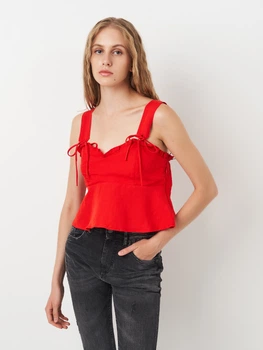 Топ жіночий Zara 9878109600 L Червоний (KC1000000037720)