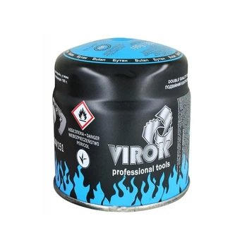 Балон газовий 1-разовий пробивний. 190g/330ml. type 200 BUTAN (E417) VIROK (44V151)